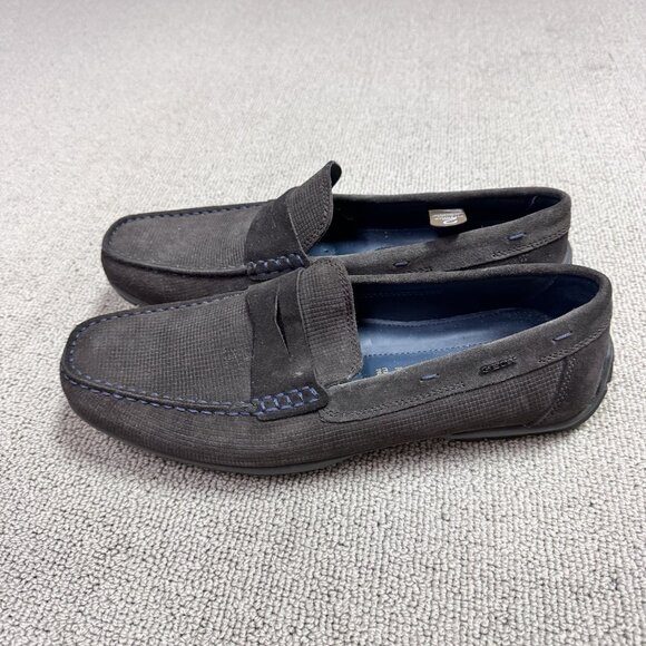 Geox U Moner Shoes U44Q6D Slip On Mens Leather Brown Size 10 New main image 6